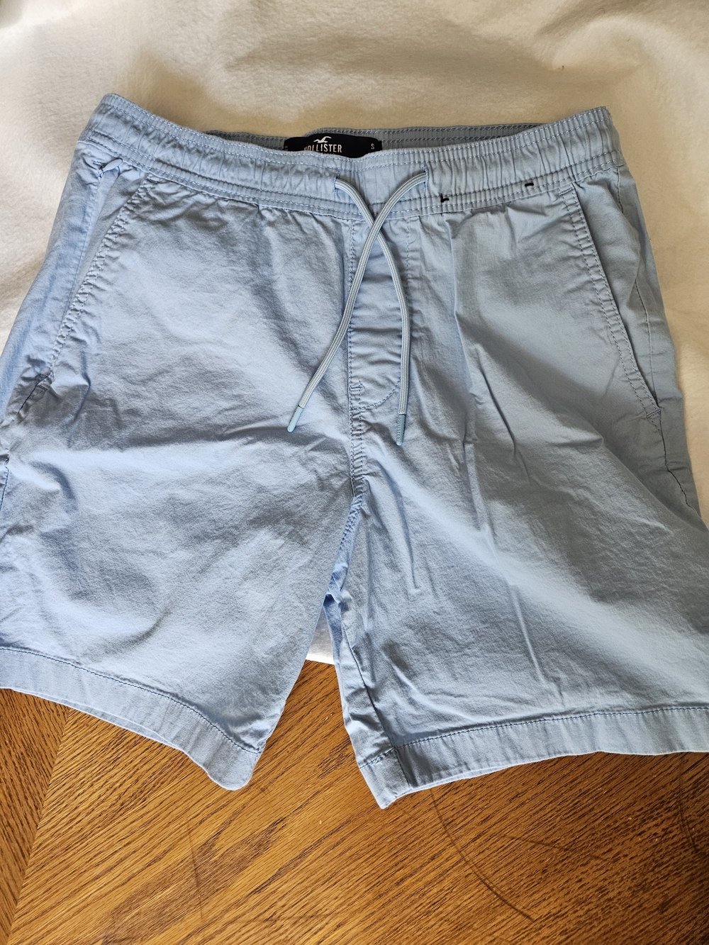 Hollister Light Blue Drawstring Shorts